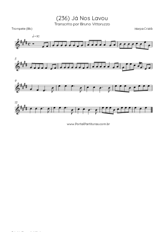 Harpa Cristã (236) Já Nos Lavou score for Trumpet