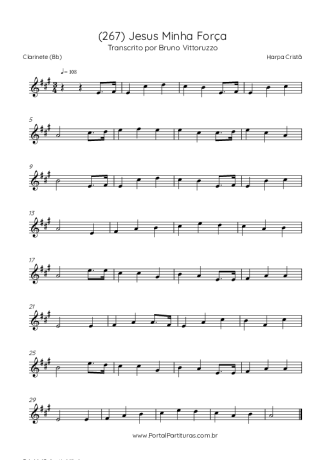 Harpa Cristã (267) Jesus Minha Força score for Clarinet (Bb)