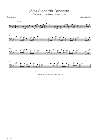Harpa Cristã (275) Ó Acorda Desperta score for Trombone