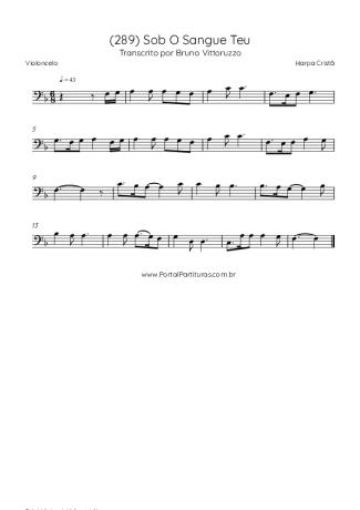 Harpa Cristã (289) Sob O Sangue Teu score for Cello