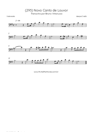Harpa Cristã (295) Novo Canto De Louvor score for Cello
