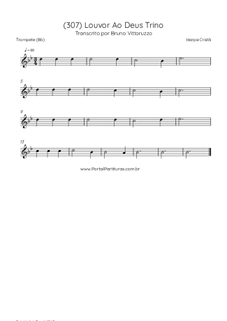 Harpa Cristã (307) Louvor Ao Deus Trino score for Trumpet