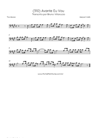 Harpa Cristã (310) Avante Eu Vou score for Trombone