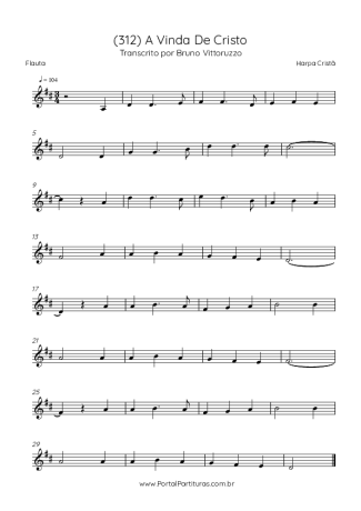 Harpa Cristã (312) A Vinda De Cristo score for Flute