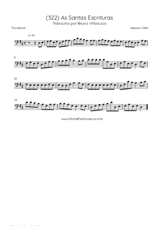 Harpa Cristã (322) As Santas Escrituras score for Trombone