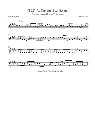 Harpa Cristã (322) As Santas Escrituras score for Trumpet