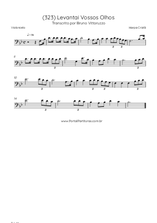 Harpa Cristã (323) Levantai Vossos Olhos score for Cello