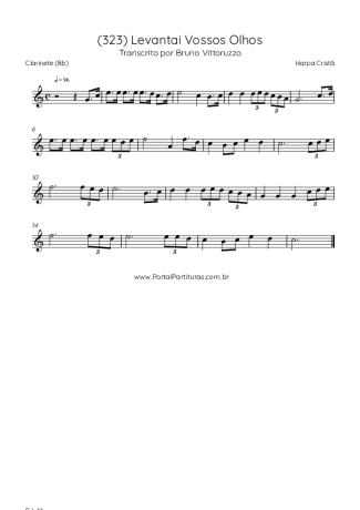 Harpa Cristã (323) Levantai Vossos Olhos score for Clarinet (Bb)