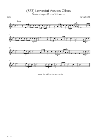 Harpa Cristã (323) Levantai Vossos Olhos score for Harmonica