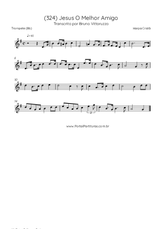 Harpa Cristã (324) Jesus O Melhor Amigo score for Trumpet