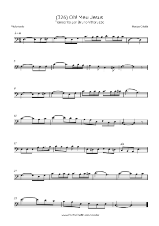 Harpa Cristã (326) Oh! Meu Jesus score for Cello