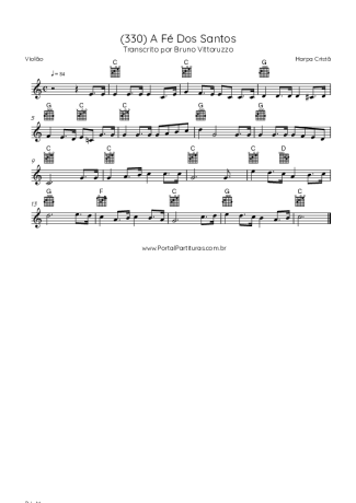 Harpa Cristã  score for Acoustic Guitar