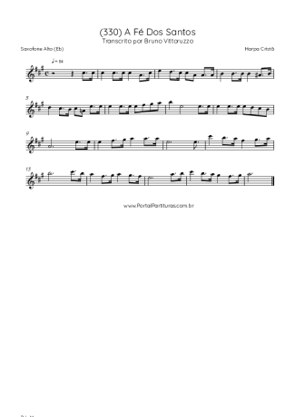 Harpa Cristã (330) A Fé Dos Santos score for Alto Saxophone