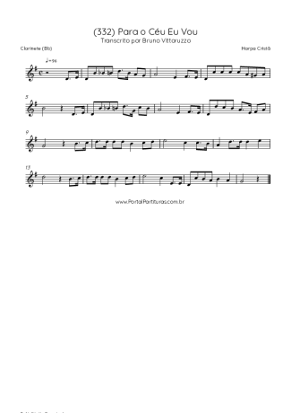 Harpa Cristã (332) Para O Céu Eu Vou score for Clarinet (Bb)