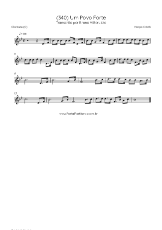 Harpa Cristã (340) Um Povo Forte score for Clarinet (C)