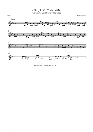 Harpa Cristã (340) Um Povo Forte score for Flute