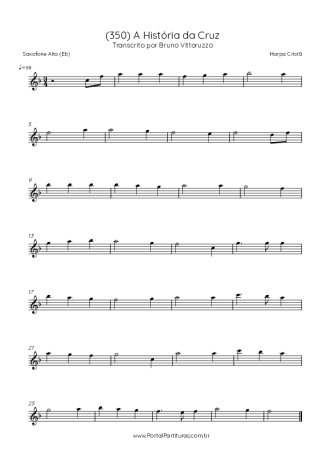 Harpa Cristã (350) A História Da Cruz score for Alto Saxophone