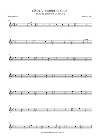Harpa Cristã (350) A História Da Cruz score for Clarinet (Bb)