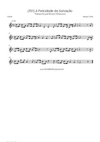 Harpa Cristã (351) A Felicidade Da Salvação score for Violin