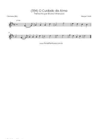 Harpa Cristã (354) O Cuidado Da Alma score for Clarinet (Bb)