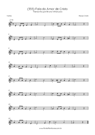 Harpa Cristã (355) Fala Do Amor De Cristo score for Violin