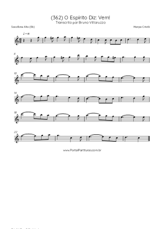 Harpa Cristã  score for Alto Saxophone