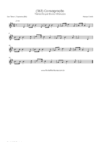 Harpa Cristã  score for Tenor Saxophone Soprano (Bb)
