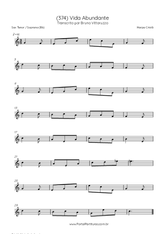 Harpa Cristã  score for Tenor Saxophone Soprano (Bb)