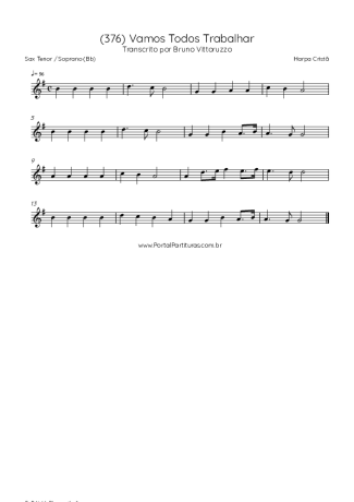 Harpa Cristã  score for Tenor Saxophone Soprano (Bb)