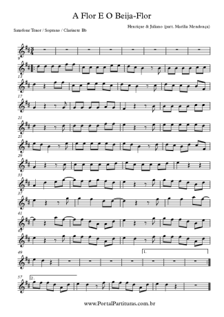 Henrique e Juliano  score for Tenor Saxophone Soprano (Bb)