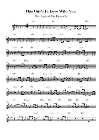 Herb Alpert The Guy´s in Love With You score for Tenor Saxophone Soprano (Bb)