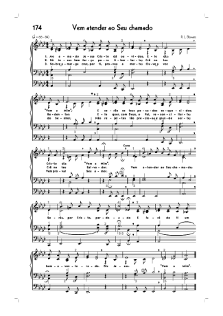 Hinário CCB (174) Vem Atender Ao Seu Chamado score for Organ