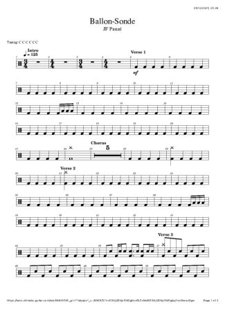 JF Pauzé  score for Drums