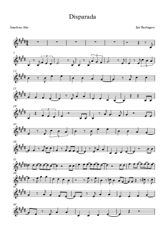 Jair Rodrigues Disparada score for Alto Saxophone