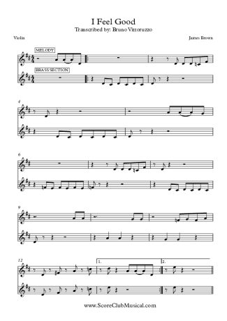 James Brown  score for Violin