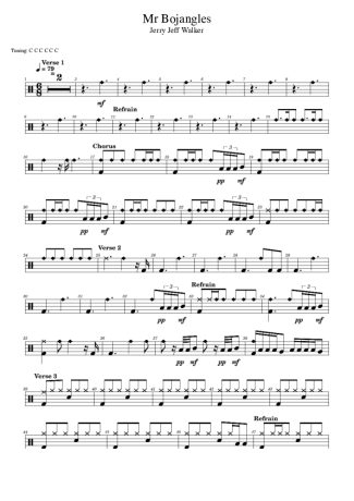 Jerry Jeff Walker  score for Drums
