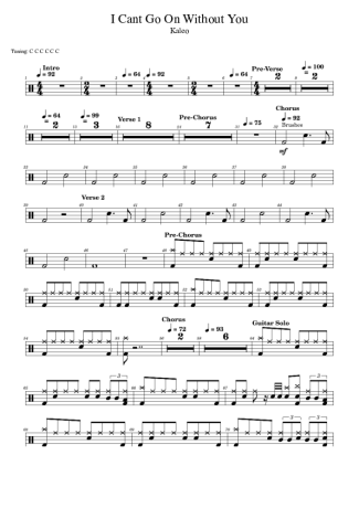 Kaleo  score for Drums