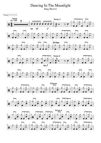 King Harvest  score for Drums