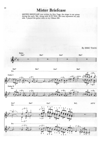 Lee Ritenour Mister Briefcase score for Guitar