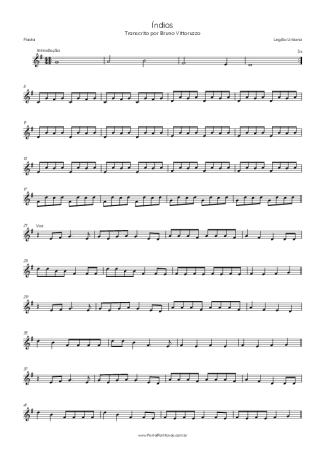 Legião Urbana  score for Flute