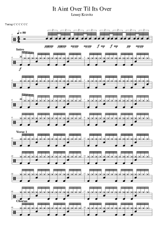 Lenny Kravitz  score for Drums