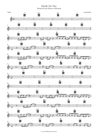 Lionel Richie  score for Acoustic Guitar