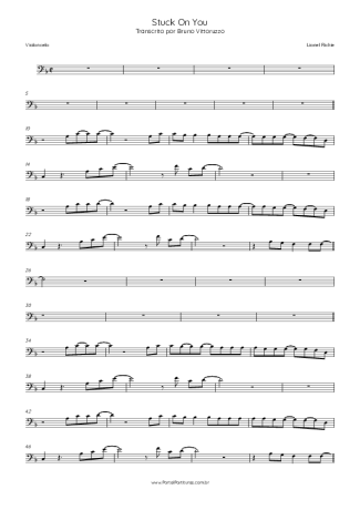 Lionel Richie  score for Cello