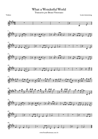 Louis Armstrong  score for Violin