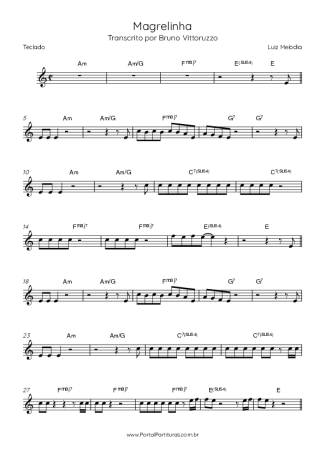 Luiz Melodia  score for Keyboard