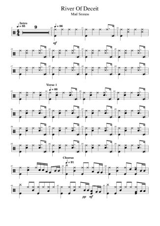 Mad Season  score for Drums