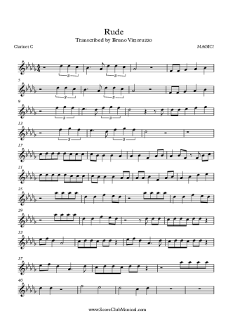 Magic Rude score for Clarinet (C)
