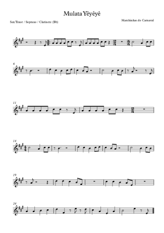Marchinhas de Carnaval  score for Clarinet (Bb)