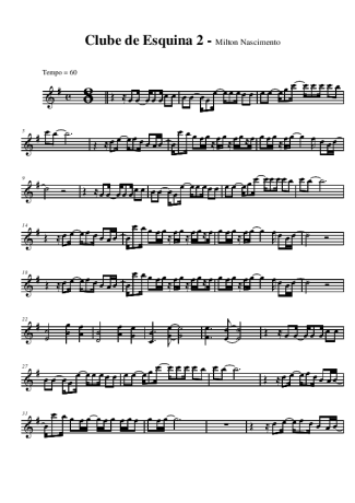 Milton Nascimento Clube da Esquina 2 score for Alto Saxophone