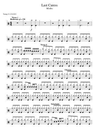 Misfits  score for Drums